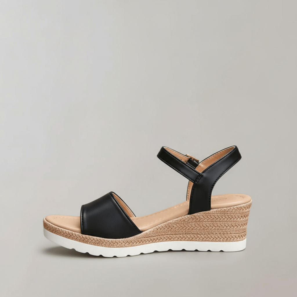 Selina Wedge Sandals with Ankle Strap