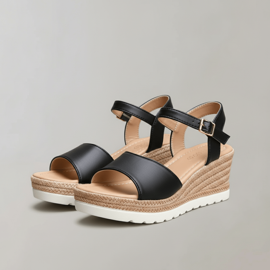 Selina Wedge Sandals with Ankle Strap