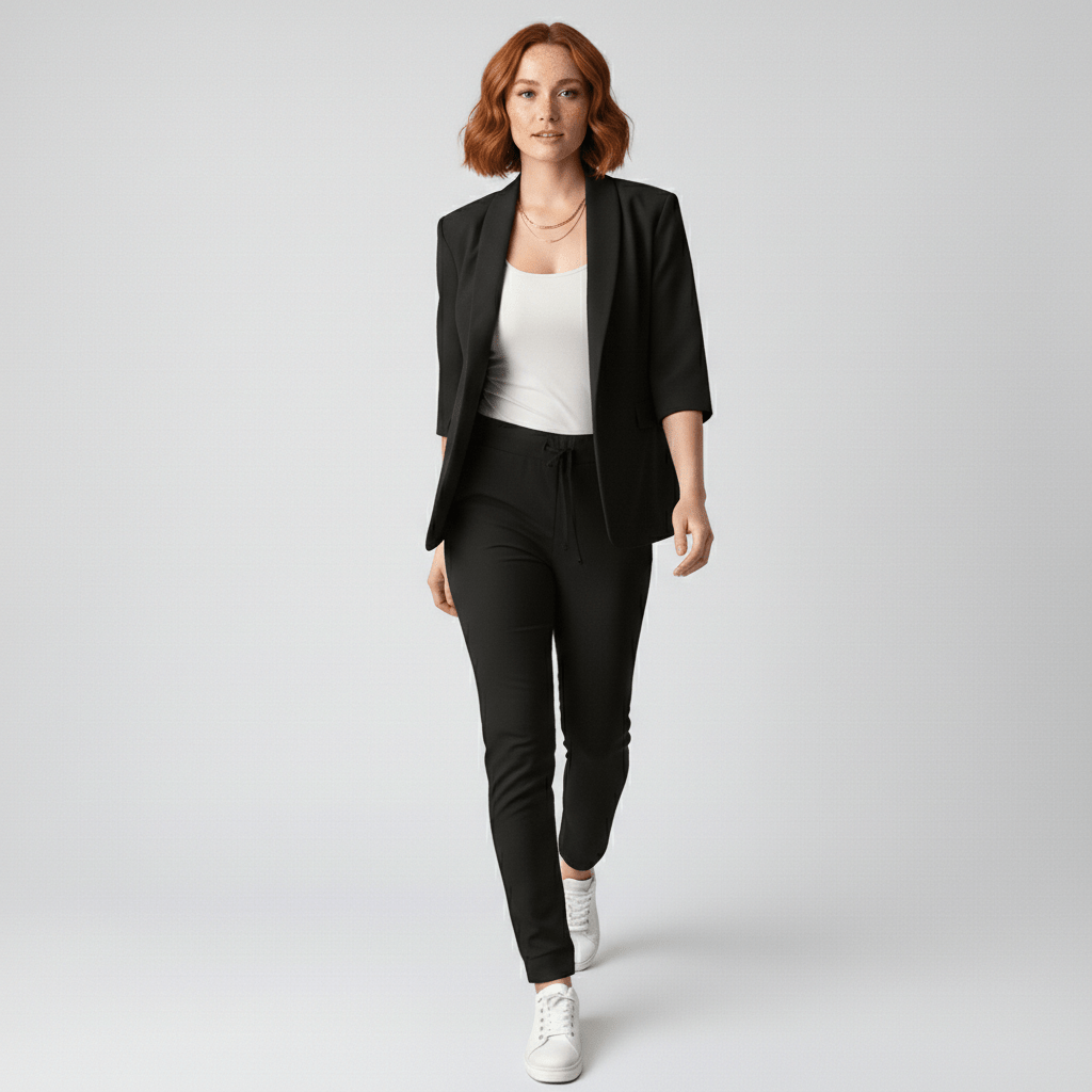 Sofia Two Piece Set Open Front Blazer and Slim Fit Pants