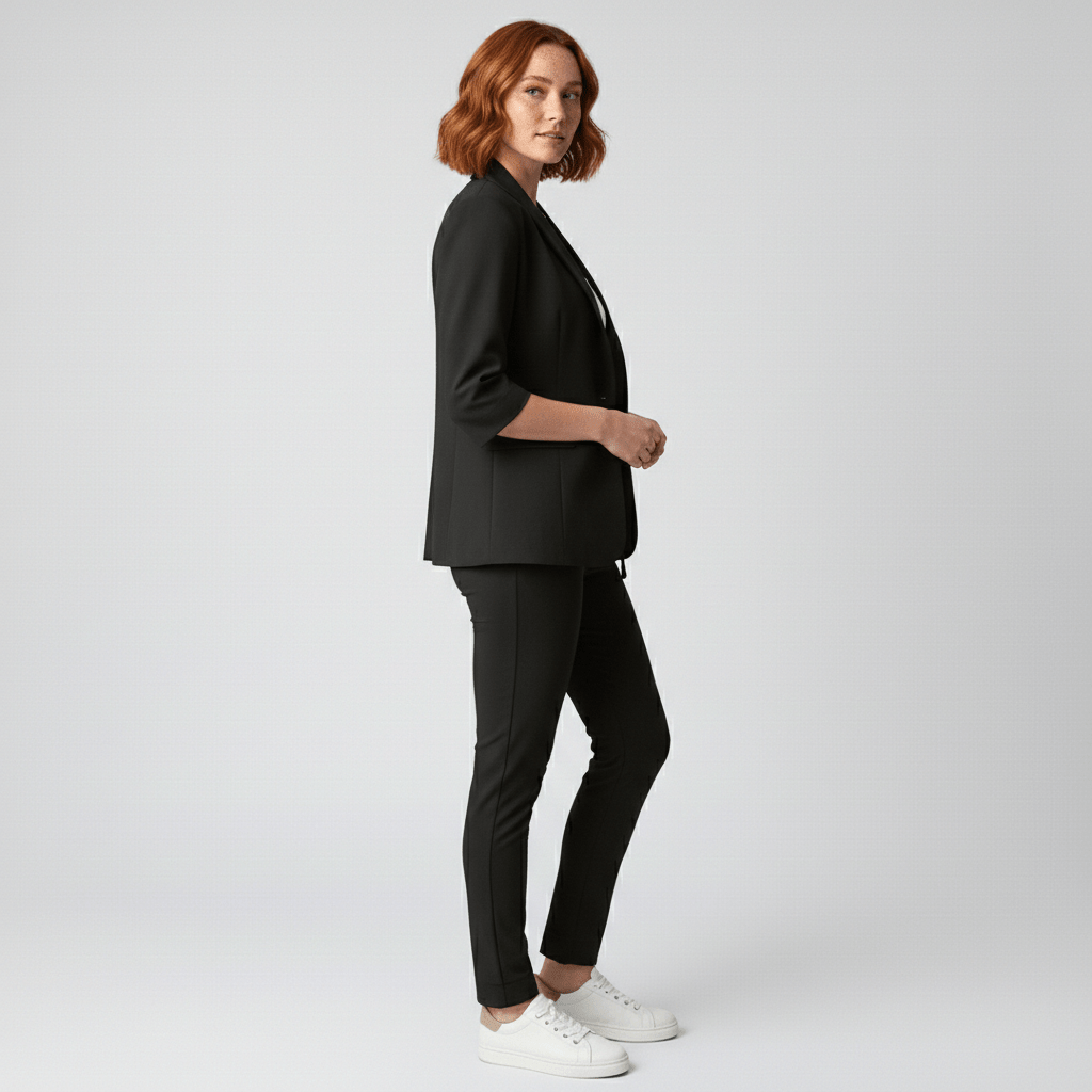 Sofia Two Piece Set Open Front Blazer and Slim Fit Pants