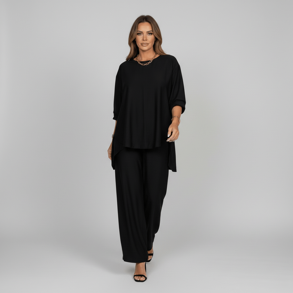 Susannah Two Piece Set Loose Top and Wide Leg Pants