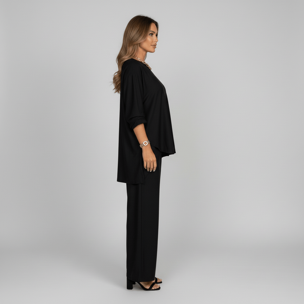 Susannah Two Piece Set Loose Top and Wide Leg Pants