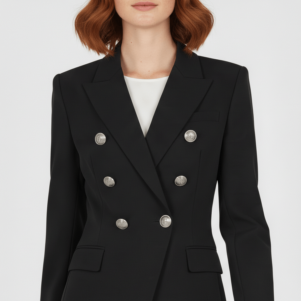 Vianne Two Piece Set Double Breasted Blazer and Slim Fit Pants