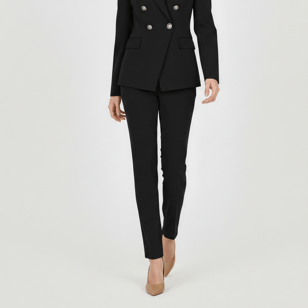 Vianne Two Piece Set Double Breasted Blazer and Slim Fit Pants