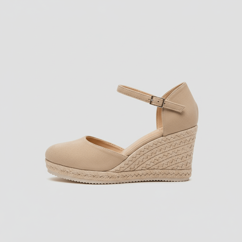 Virginia Wedge Espadrille Sandals with Ankle Strap