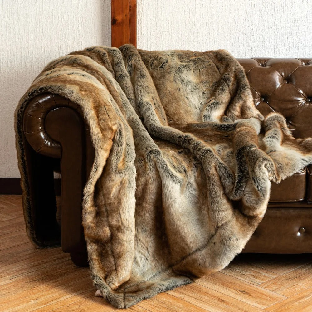 Variant image for VOS Faux Fur Throw Blanket – Luxurious Softness for Home-1