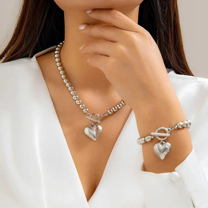 Pearl Women's Jewelry Set – Adjustable Bracelet & Necklace 4