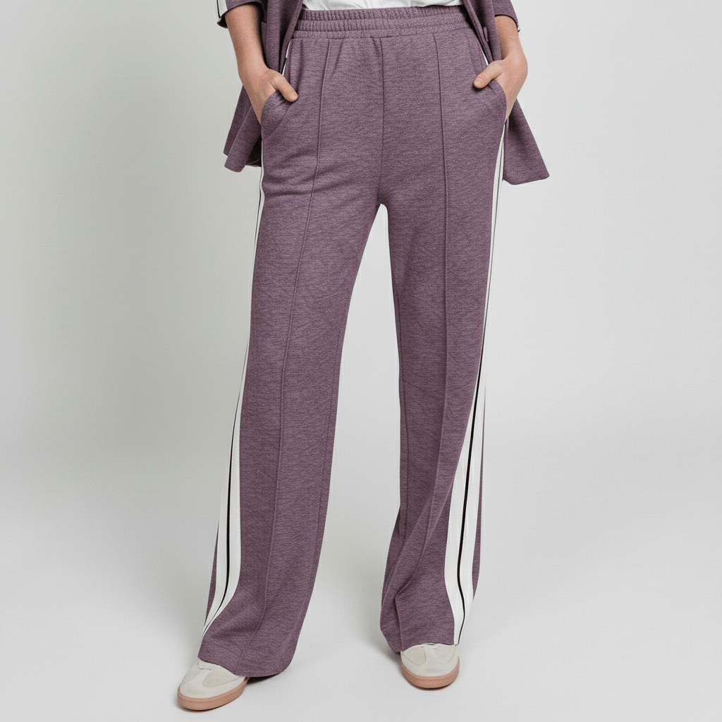 Caitlin Two Piece Set Blazer and Wide Leg Stripe Pants