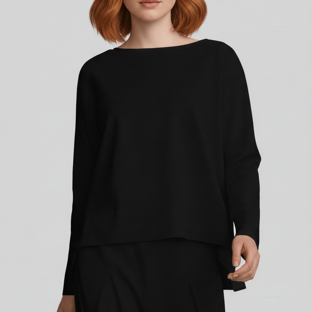 Delphine Two Piece Set Round Neck Top and Relaxed Fit Pants