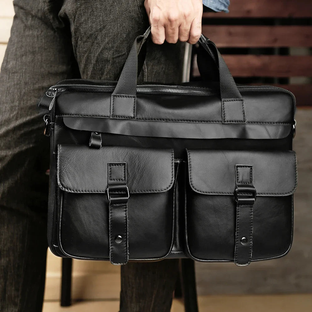 Haymaker Men's Leather Crossbody Bag – Vintage Design 4