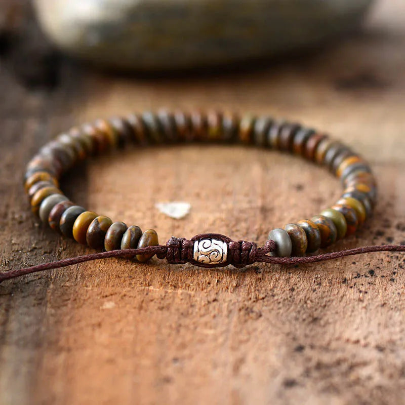 Malani Unisex Earth Stone Bracelet – Handmade Natural Accessory 4