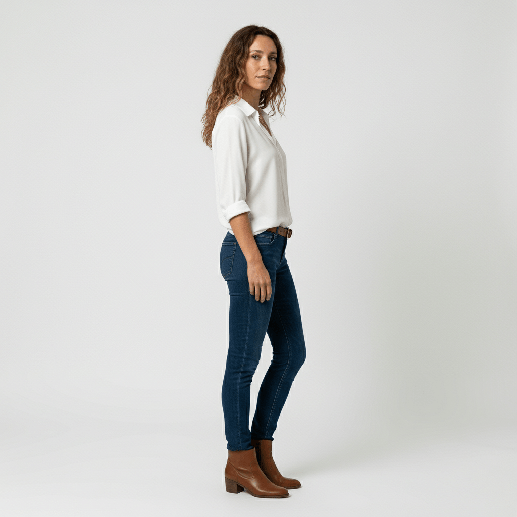 Joyce Button-Up Long Sleeve Blouse with Shirt Collar