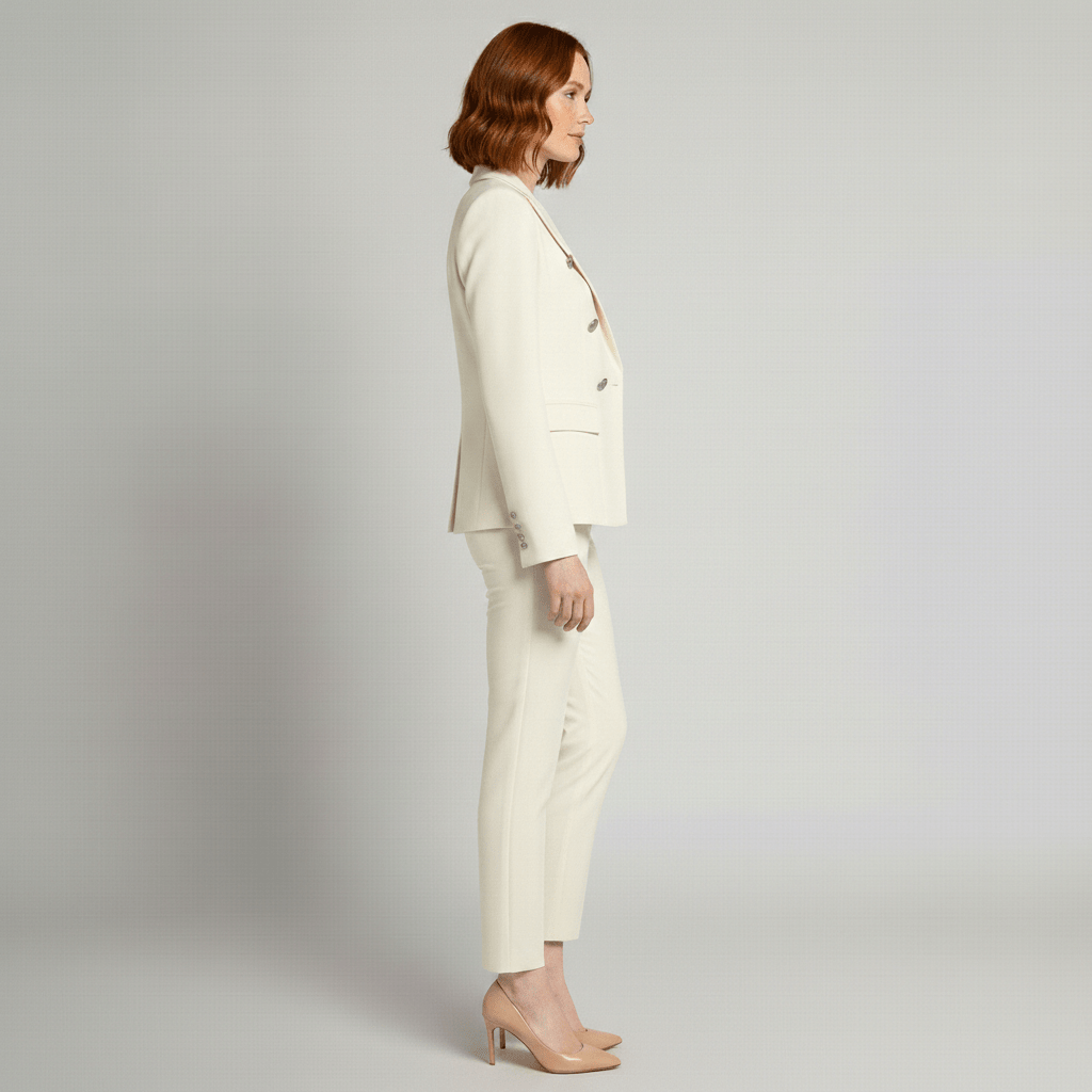 Keira Two Piece Set Double-Breasted Blazer and Slim Fit Pants