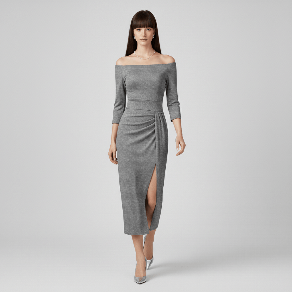 Keri Elegant Off-Shoulder Wedding Guest Dress