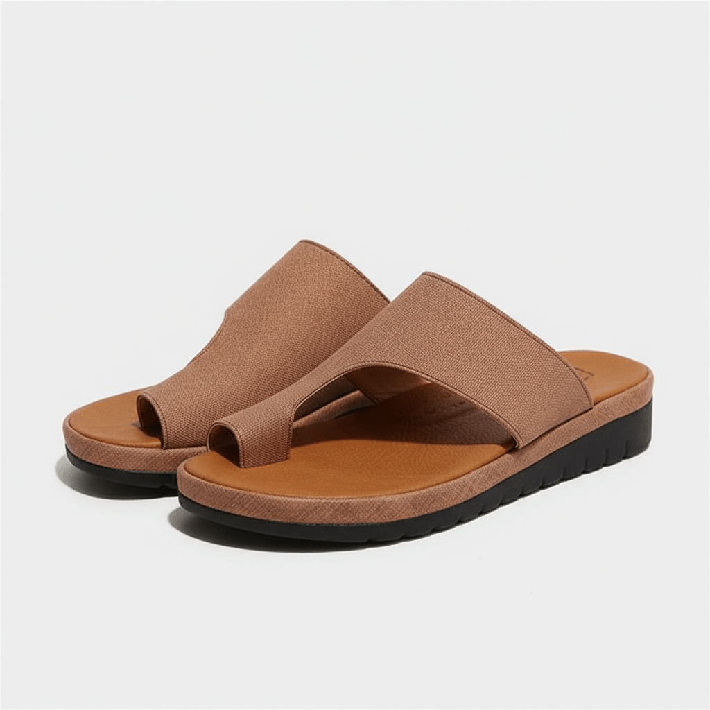 Kira Toe Loop Sandals Slip On Platform Sandals