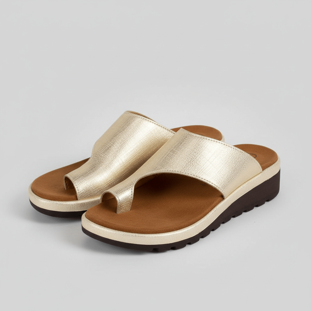 Kira Toe Loop Sandals Slip On Platform Sandals