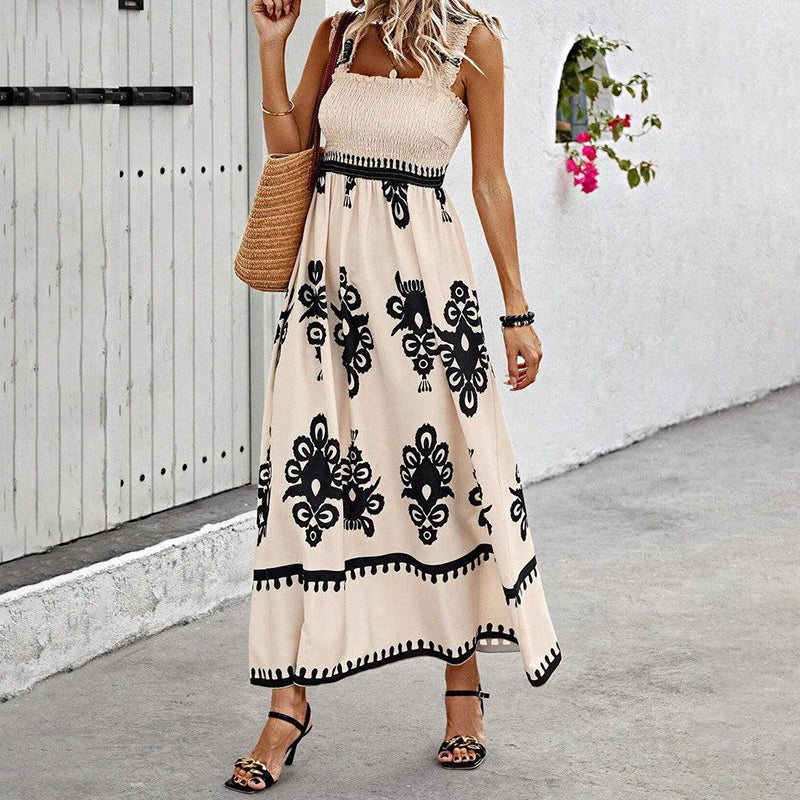 Luna Women’s Boho Floral Midi Dress – Sleeveless Summer Style Finleycrest