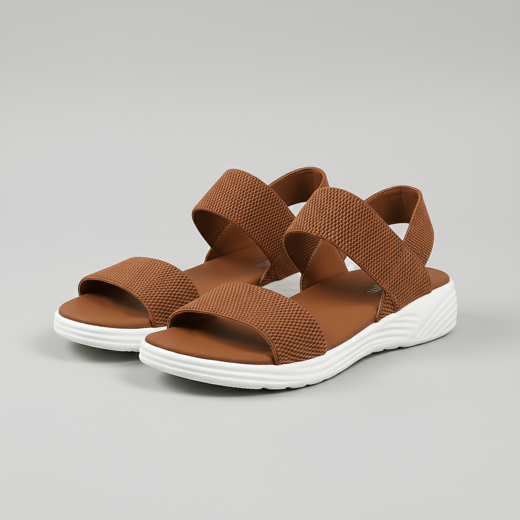 Maggie Elastic Strap Sandals Slip On Platform Sandals