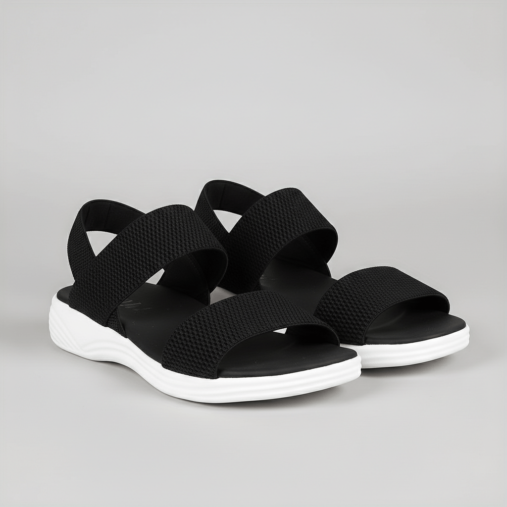 Maggie Elastic Strap Sandals Slip On Platform Sandals