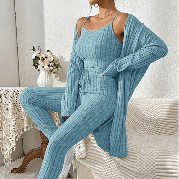 Variant image for Isabella Women's 3-Piece Lounge Set – Soft Ribbed Loungewear-13