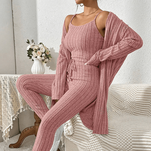Variant image for Isabella Women's 3-Piece Lounge Set – Soft Ribbed Loungewear-19