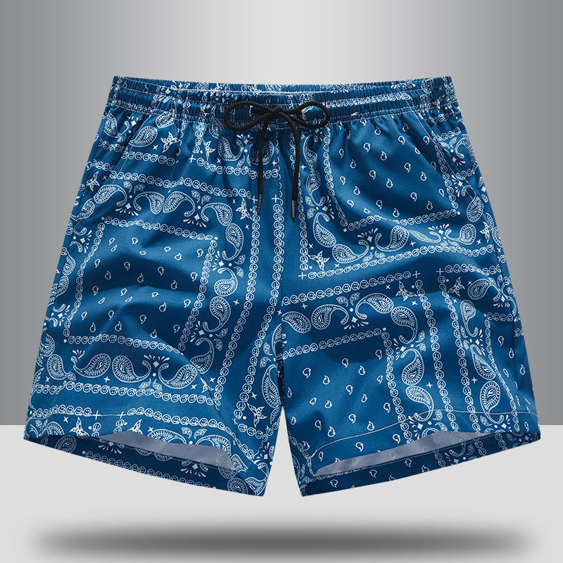 Mykonos Men's Swim Shorts – Quick-Dry Paisley Trunks 1