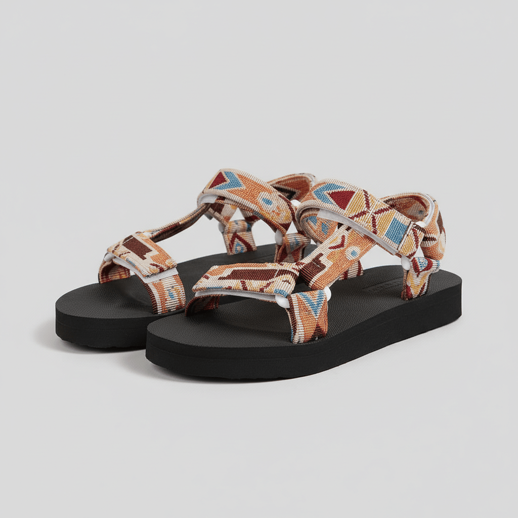 Ottilie Hook and Loop Strap Sandals Platform Sandals