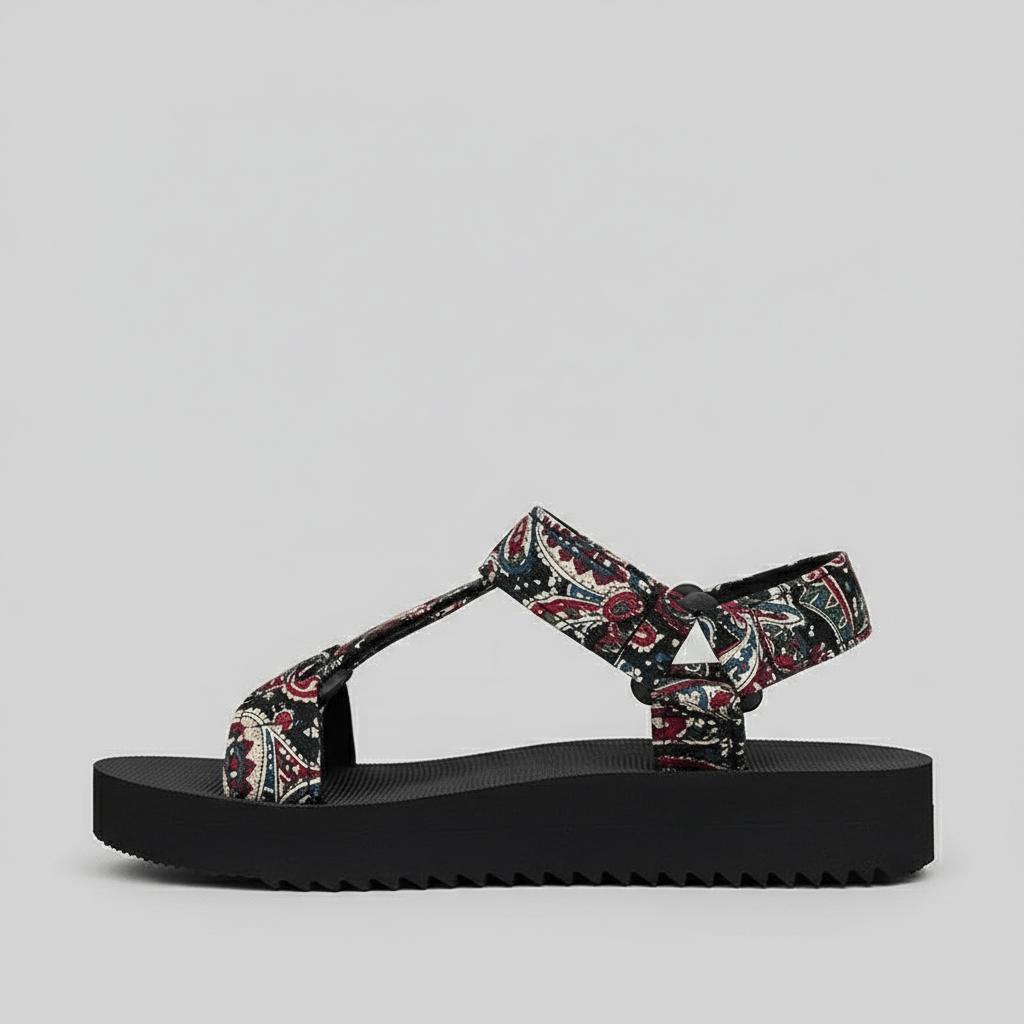 Ottilie Hook and Loop Strap Sandals Platform Sandals