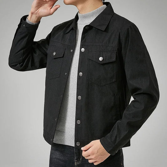 Derek Men's Fleece Jacket – Casual Windproof Slim-Fit Coat-4
