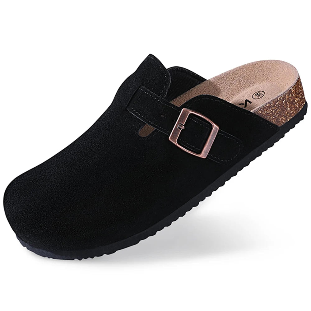 Variant image for Kidmi Men's Suede Clogs – Adjustable Slip-On Sandals-2
