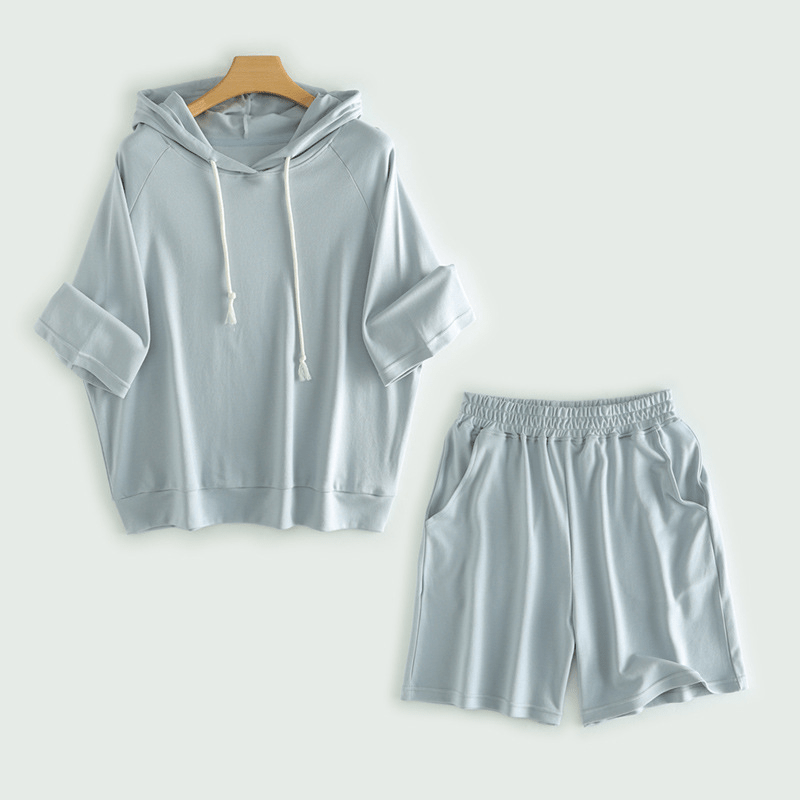 ComfyGlow Women’s Hoodie and Shorts Set – Relaxed Fit Cotton Blend 2