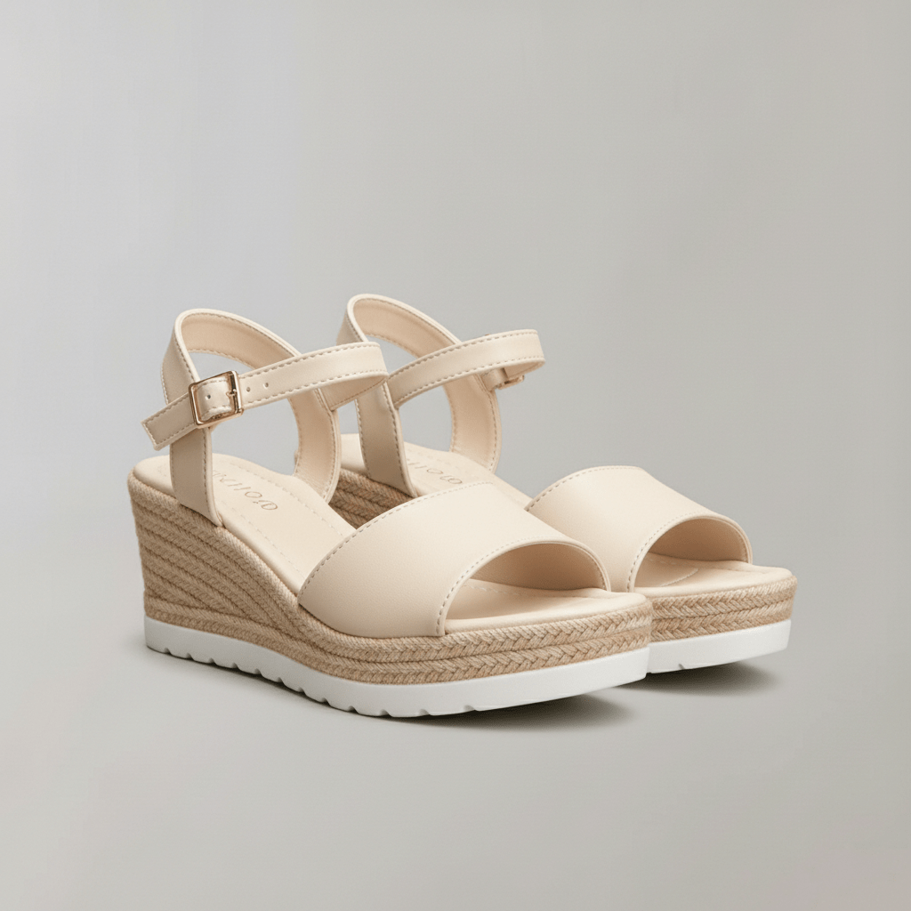 Selina Wedge Sandals with Ankle Strap