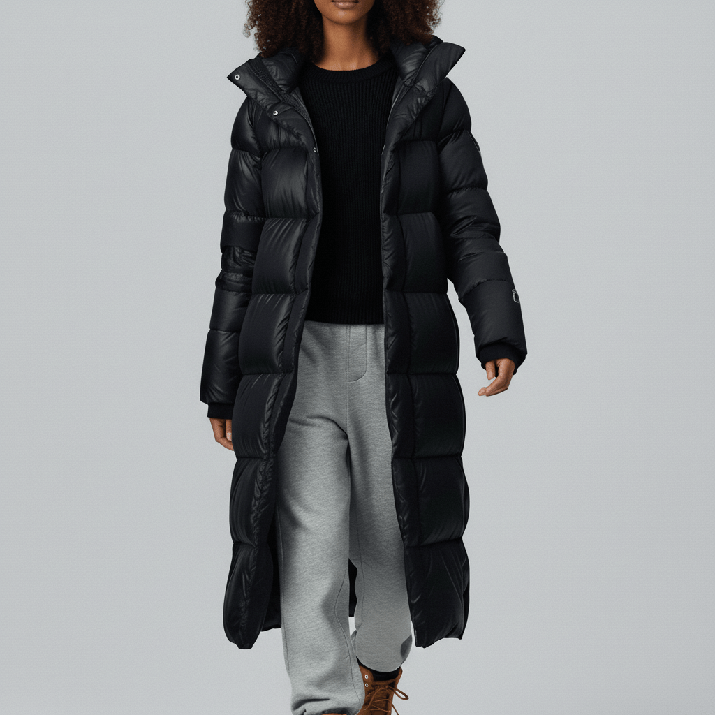 Women’s Waterproof Down Coat with Longline Silhouette