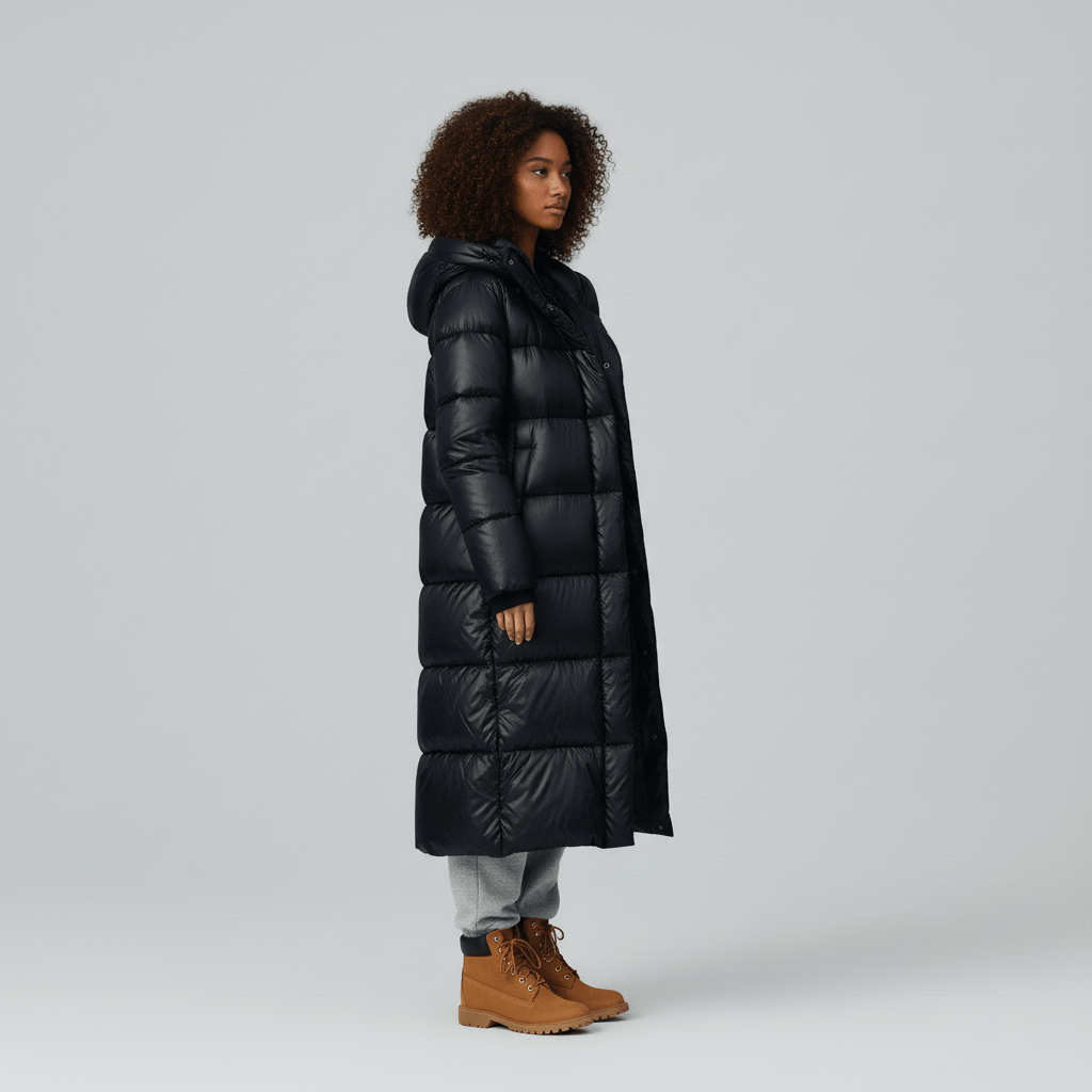 Women’s Waterproof Down Coat with Longline Silhouette