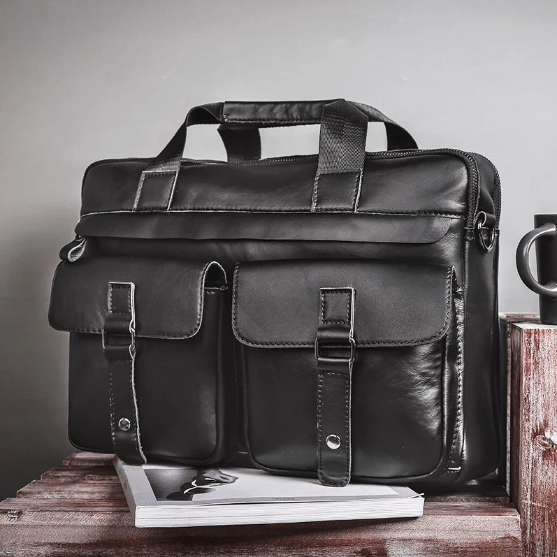 Haymaker Men's Leather Crossbody Bag – Vintage Design 1