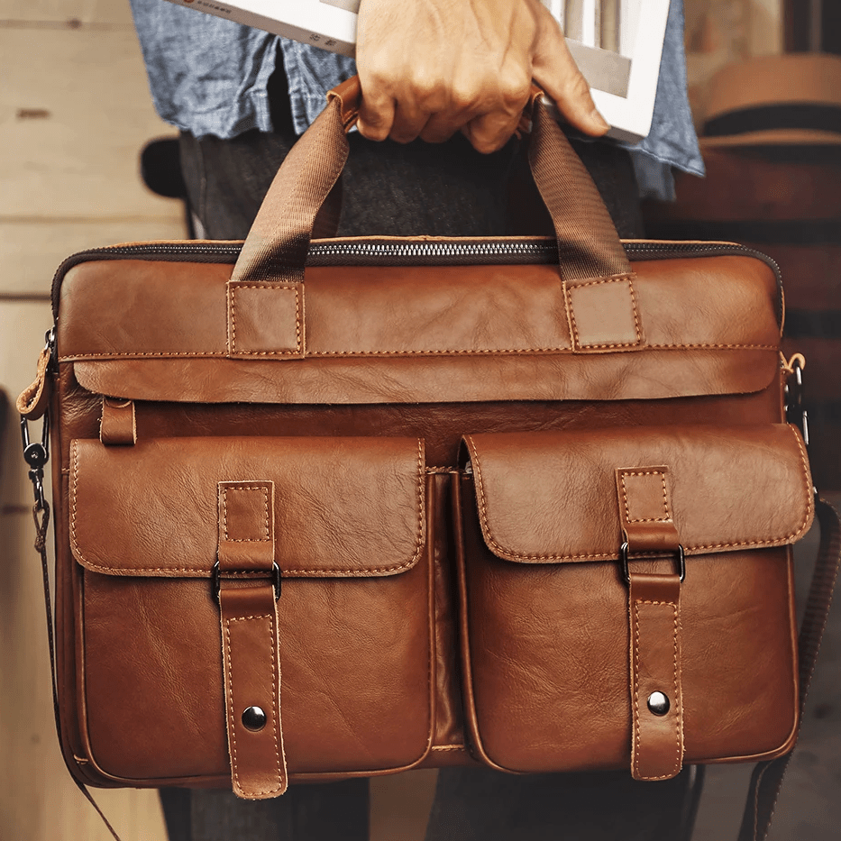 Haymaker Men's Leather Crossbody Bag – Vintage Design 2