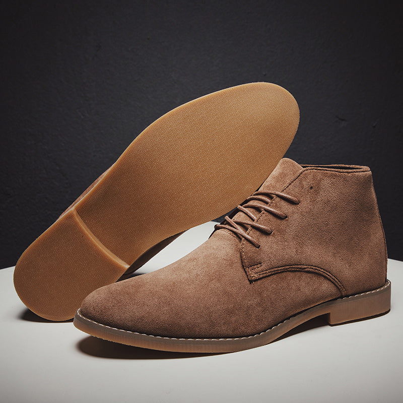 Arden Men’s Suede Boots – Casual Lace-Up Ankle Shoes