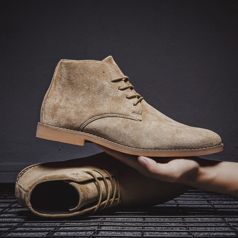 Arden Men’s Suede Boots – Casual Lace-Up Ankle Shoes