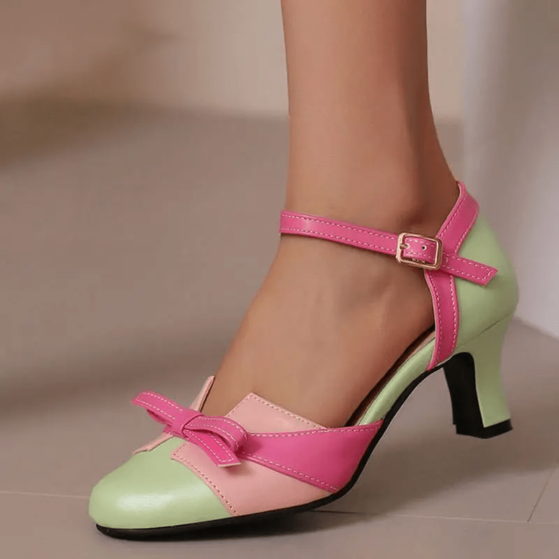 Catalina Women’s Bow Heels – Pastel Comfort Footwear 1